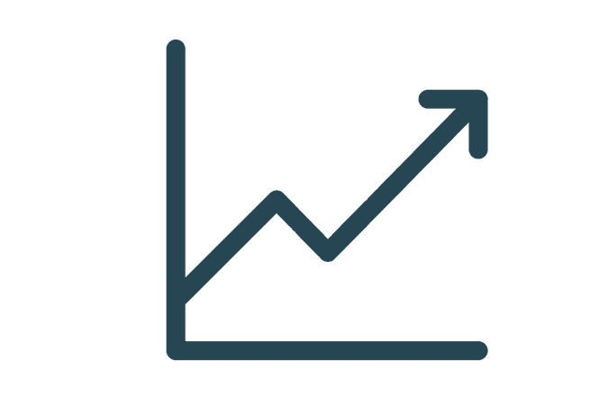 a graph icon symbolizing growth and scalablitiy