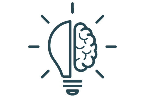 a bulb and brain icon symbolizing industry expertise